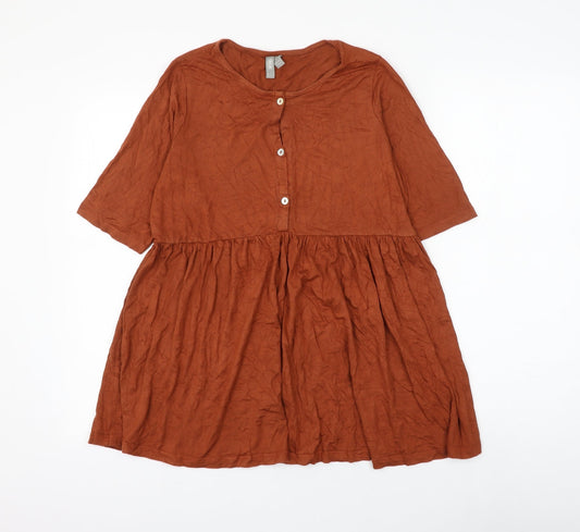 Womens UK Size 8 ASOS Brown Basic Blouse