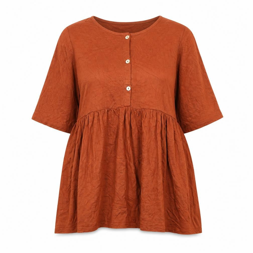 Womens UK Size 8 ASOS Brown Basic Blouse