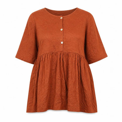 Womens UK Size 8 ASOS Brown Basic Blouse
