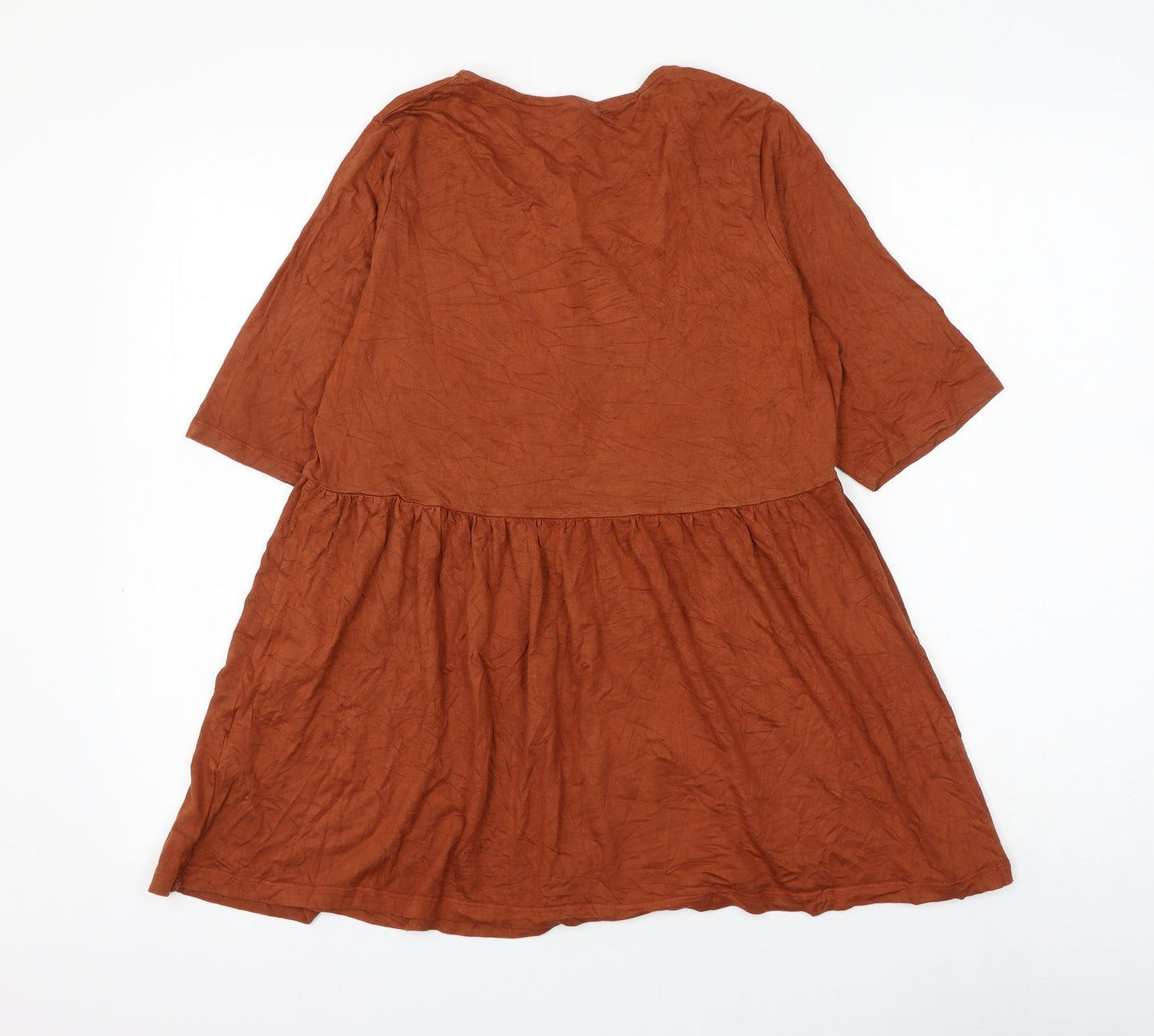 Womens UK Size 8 ASOS Brown Basic Blouse