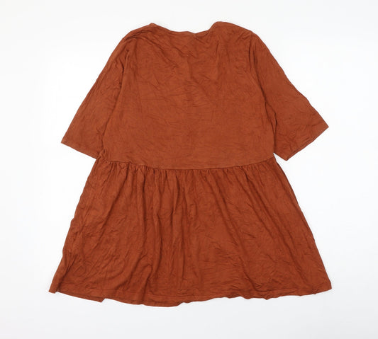 Womens UK Size 8 ASOS Brown Basic Blouse