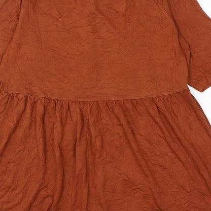 Womens UK Size 8 ASOS Brown Basic Blouse