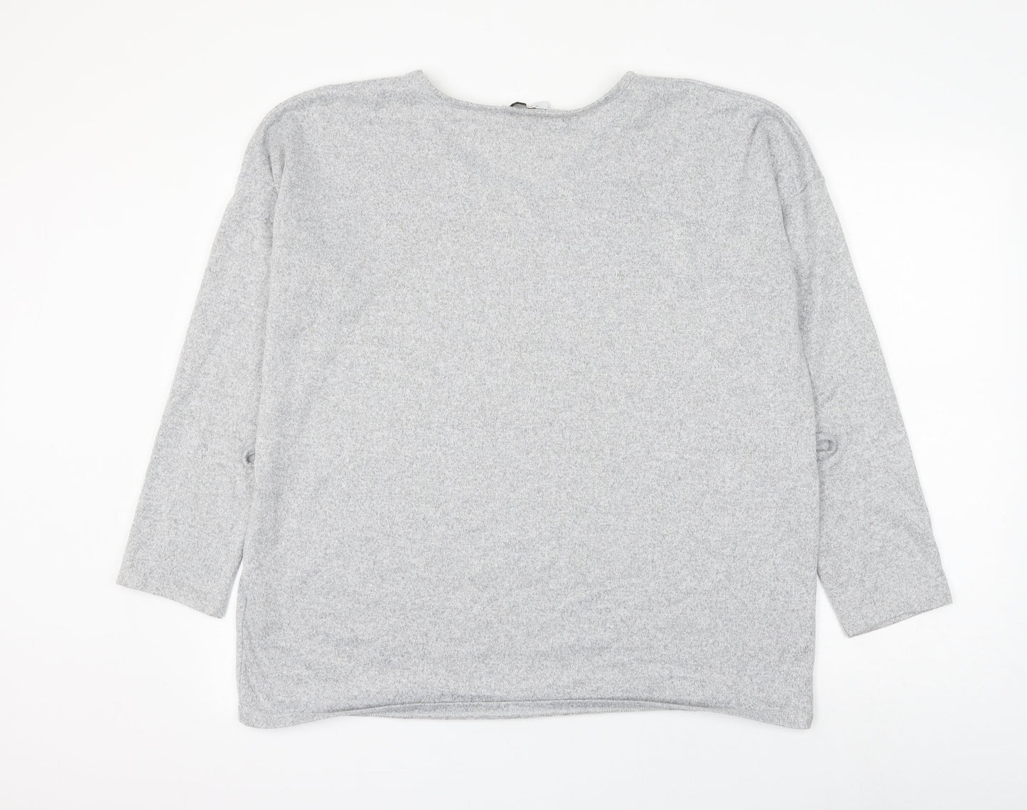 Womens UK Size 16 Papaya Grey Pullover Jumper