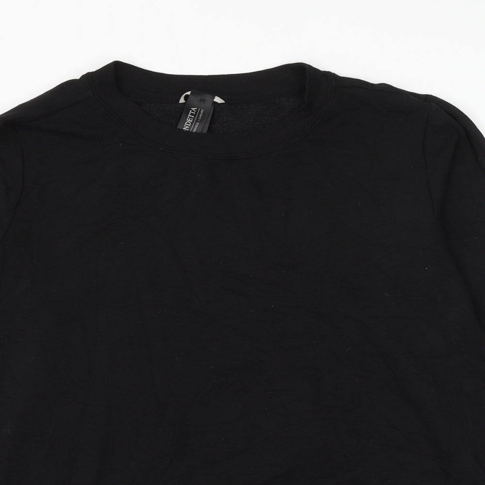 MONDETTA Womens Black Modal Pullover Sweatshirt Size S Pullover