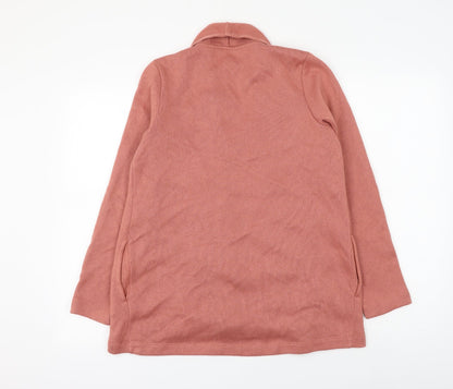 Lands' End Womens Pink V-Neck Polyester Cardigan Jumper Size XS