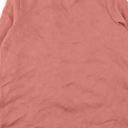 Lands' End Womens Pink V-Neck Polyester Cardigan Jumper Size XS