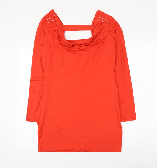 Womens UK Size XL Chicme Red Basic Blouse