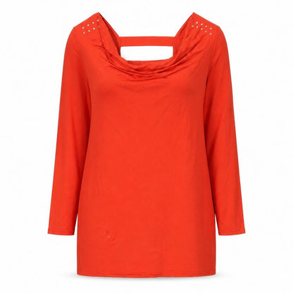 Womens UK Size XL Chicme Red Basic Blouse