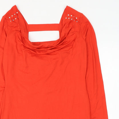 Womens UK Size XL Chicme Red Basic Blouse