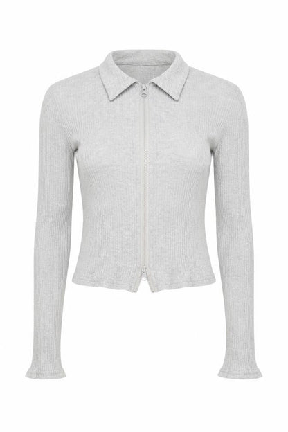 Womens UK Size 8 Femme Luxe Grey Basic Blouse