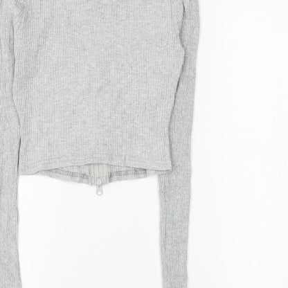 Womens UK Size 8 Femme Luxe Grey Basic Blouse