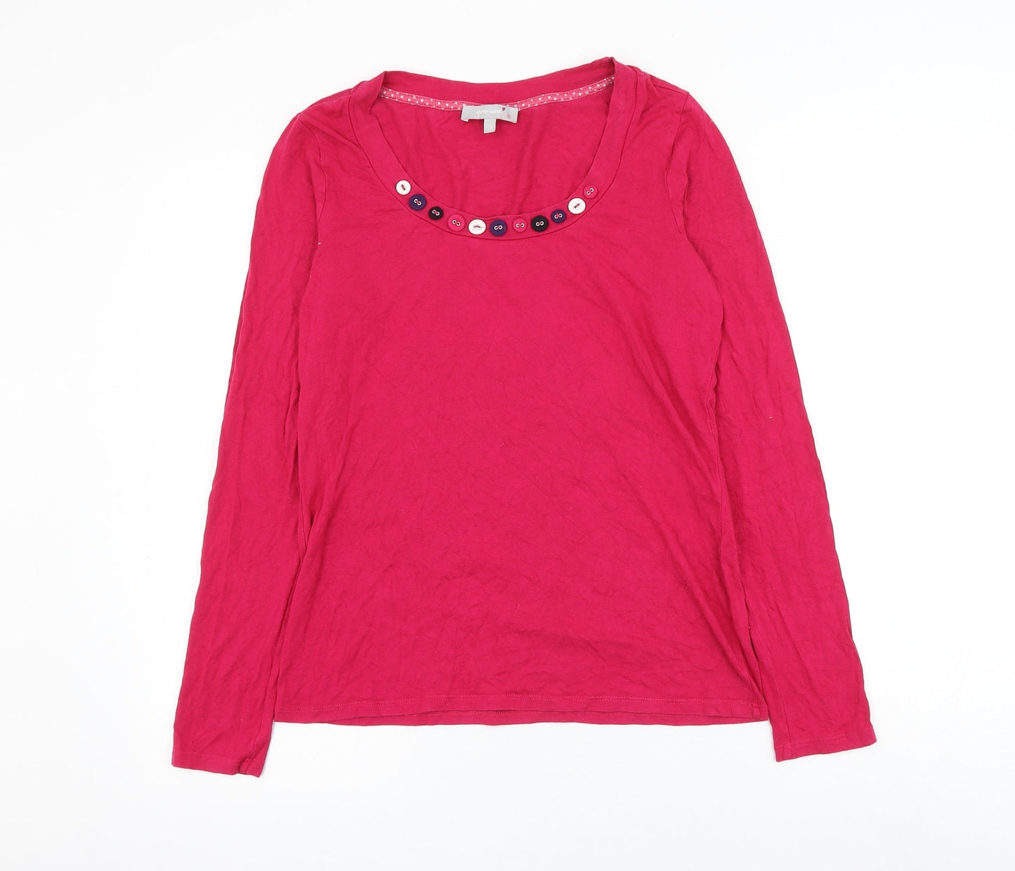 Womens UK Size 12 Per Una Pink Basic Blouse