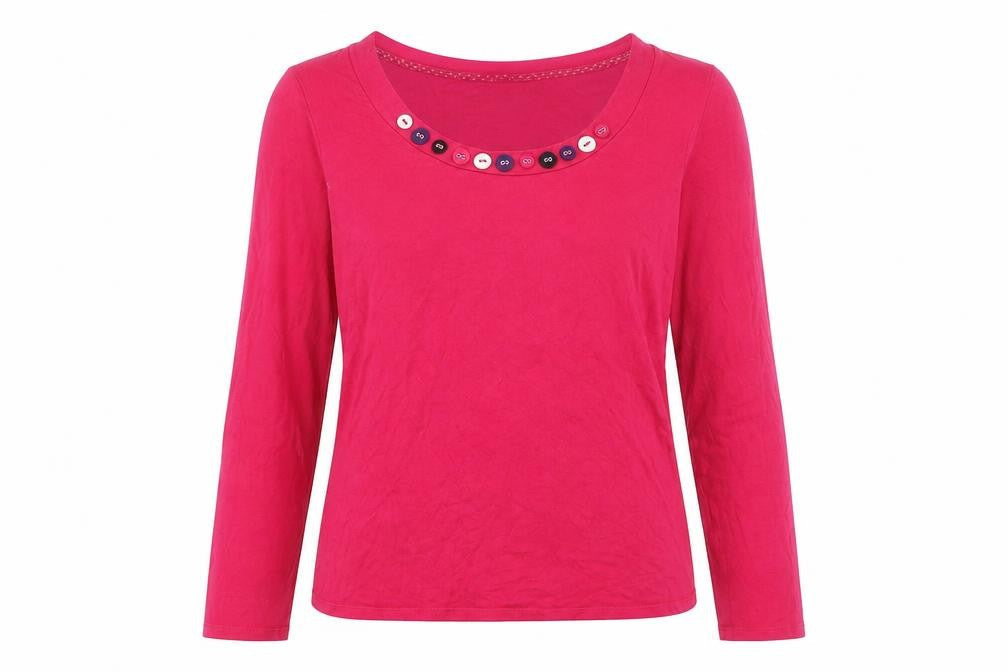 Womens UK Size 12 Per Una Pink Basic Blouse