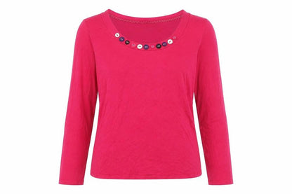 Womens UK Size 12 Per Una Pink Basic Blouse