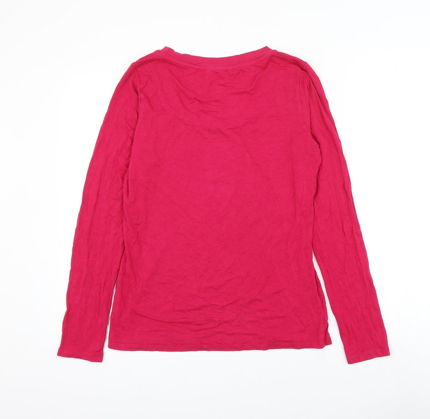 Womens UK Size 12 Per Una Pink Basic Blouse
