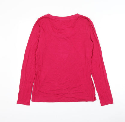 Womens UK Size 12 Per Una Pink Basic Blouse