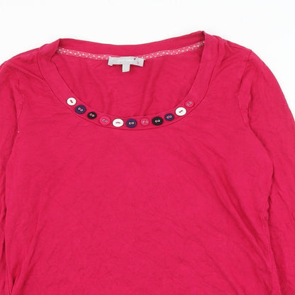 Womens UK Size 12 Per Una Pink Basic Blouse