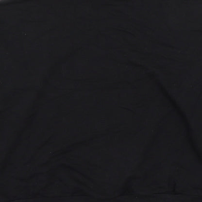 Topshop Womens Black Cotton Pullover Sweatshirt Size 10 Pullover
