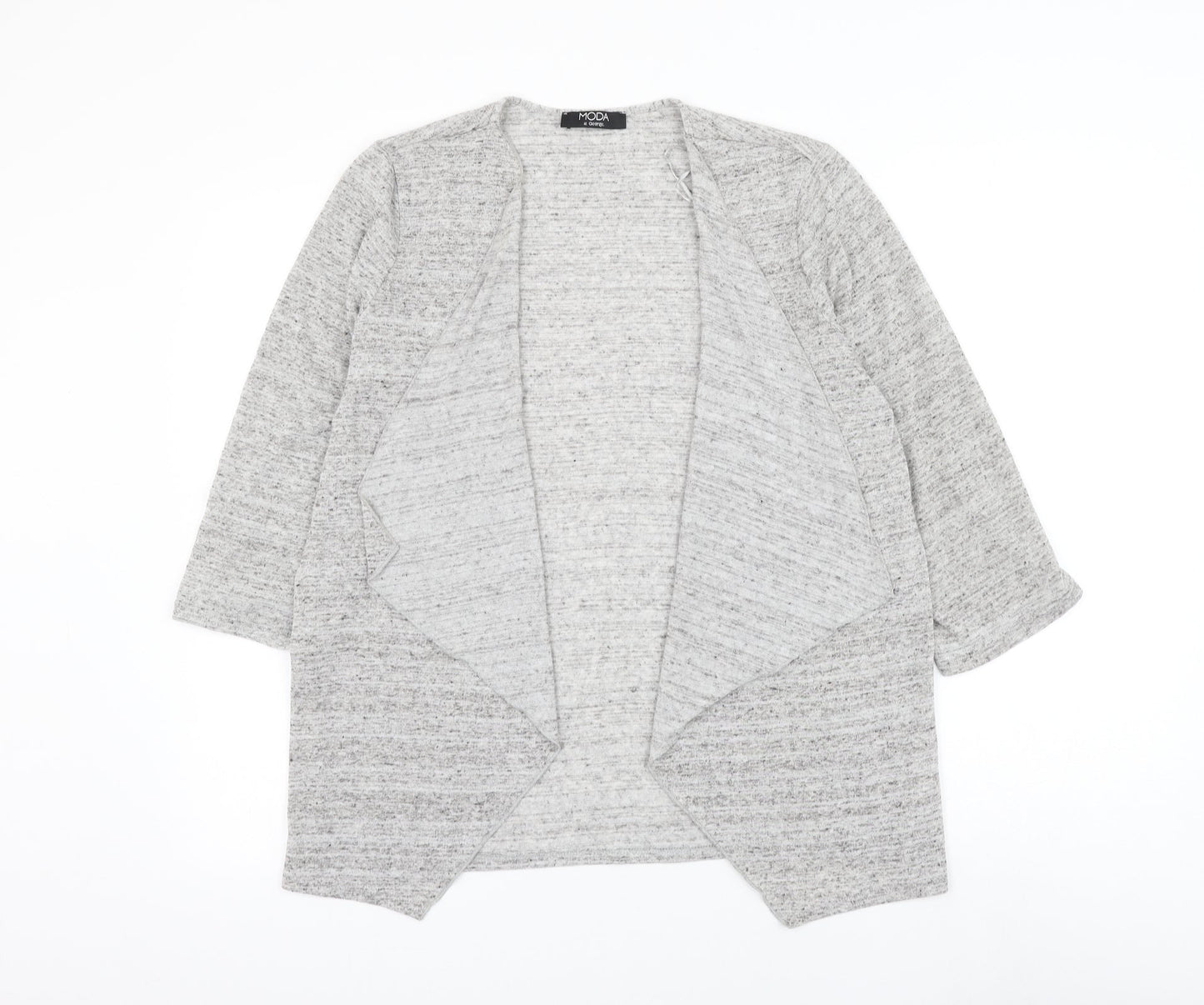 George Womens Grey V-Neck Polyester Cardigan Jumper Size 16