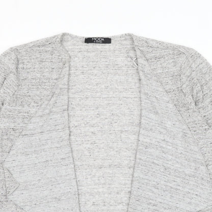 George Womens Grey V-Neck Polyester Cardigan Jumper Size 16