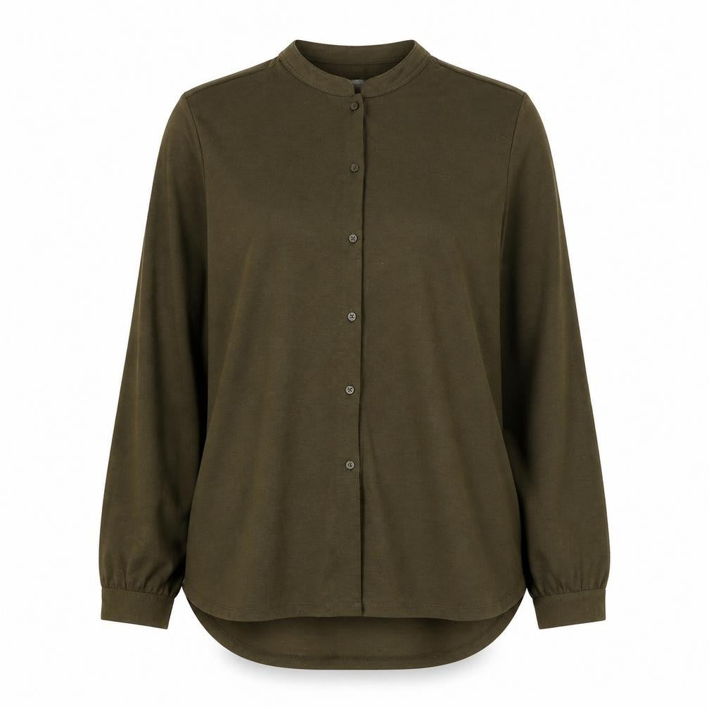 Womens UK Size M H&M Green Basic Button-Up