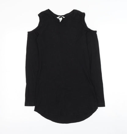 Womens UK Size S H&M Black Basic T-Shirt