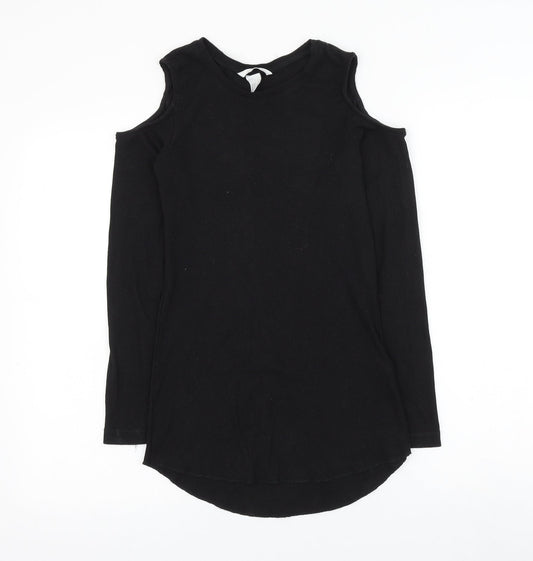 Womens UK Size S H&M Black Basic T-Shirt