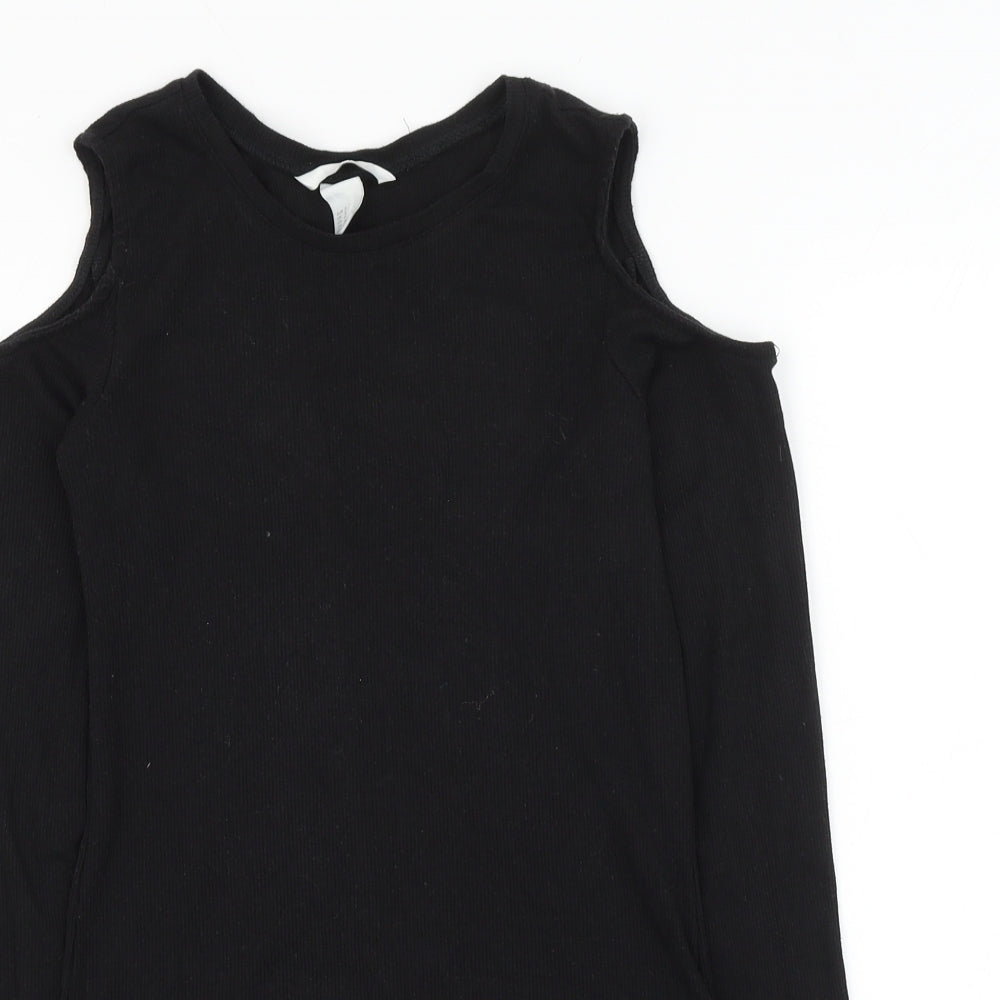 Womens UK Size S H&M Black Basic T-Shirt
