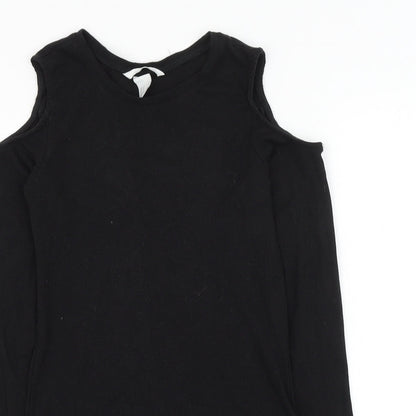Womens UK Size S H&M Black Basic T-Shirt