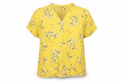 Womens UK Size 14 Autograph Yellow Basic Button-Up