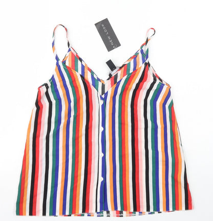 Womens UK Size 8 New Look Multicoloured Camisole Tank