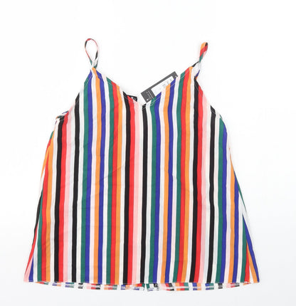 Womens UK Size 8 New Look Multicoloured Camisole Tank