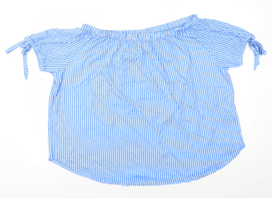 Womens UK Size XL H&M Blue Basic T-Shirt