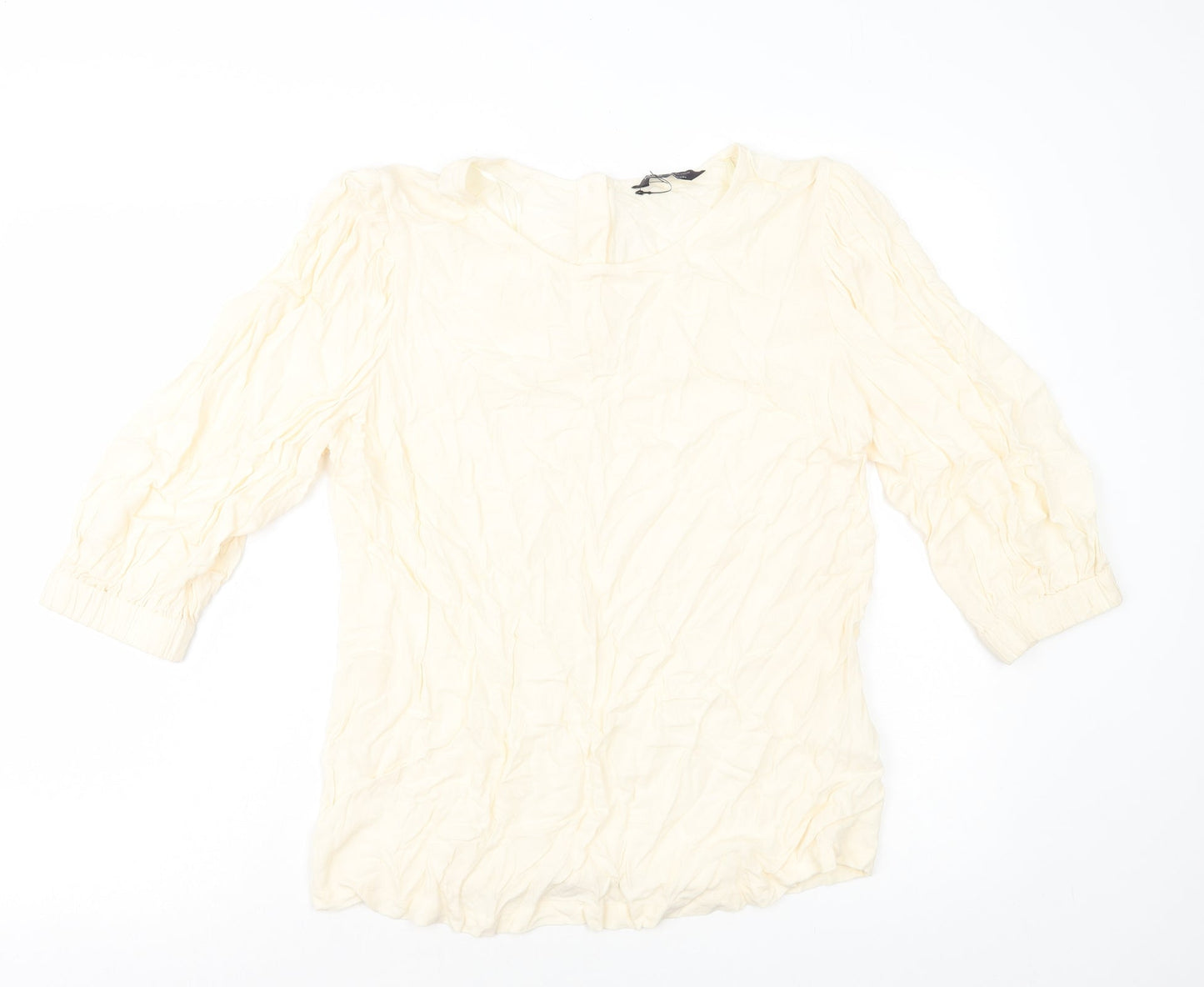 Womens UK Size 12 Marks and Spencer Ivory Basic Blouse