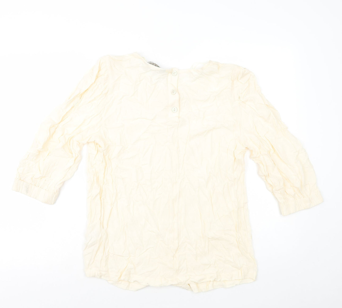 Womens UK Size 12 Marks and Spencer Ivory Basic Blouse