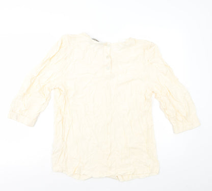 Womens UK Size 12 Marks and Spencer Ivory Basic Blouse
