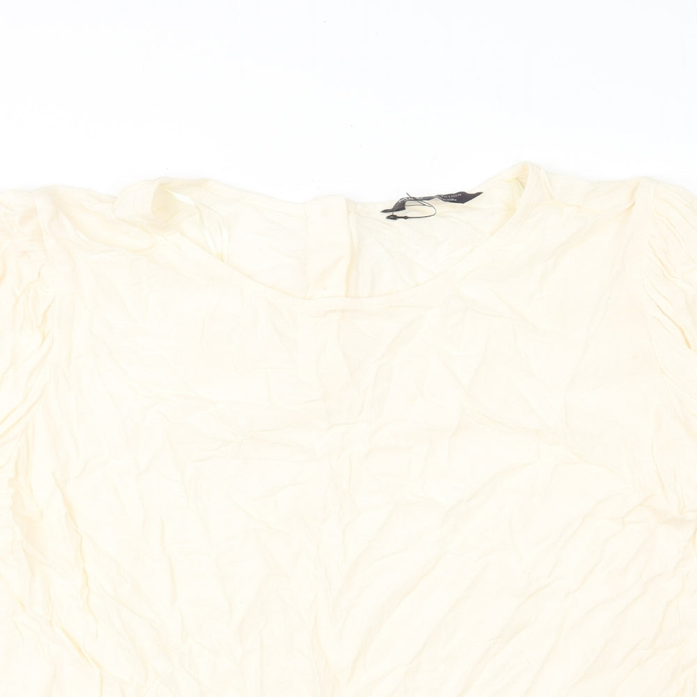 Womens UK Size 12 Marks and Spencer Ivory Basic Blouse