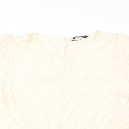 Womens UK Size 12 Marks and Spencer Ivory Basic Blouse