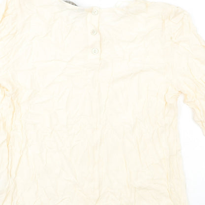 Womens UK Size 12 Marks and Spencer Ivory Basic Blouse