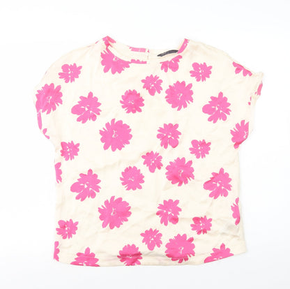 Womens UK Size 10 Marks and Spencer Pink Basic T-Shirt