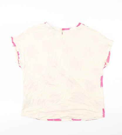 Womens UK Size 10 Marks and Spencer Pink Basic T-Shirt