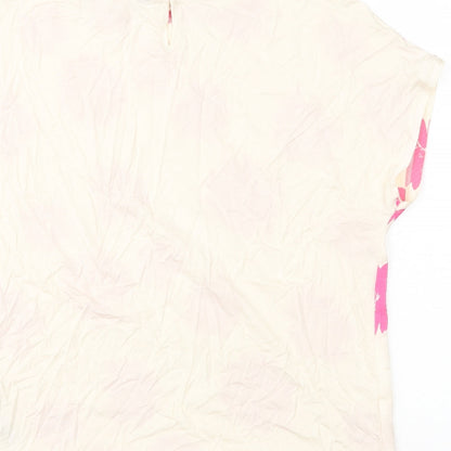 Womens UK Size 10 Marks and Spencer Pink Basic T-Shirt