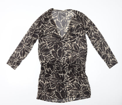 Accessorize Womens Brown Geometric Polyester Cover Up Size S