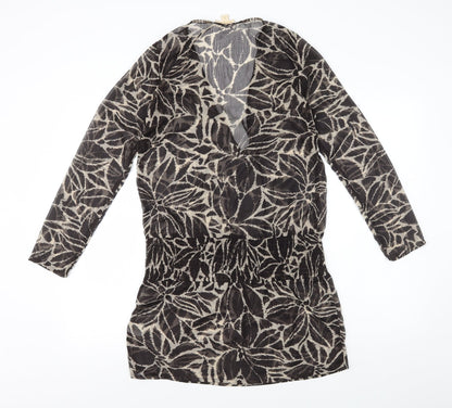 Accessorize Womens Brown Geometric Polyester Cover Up Size S