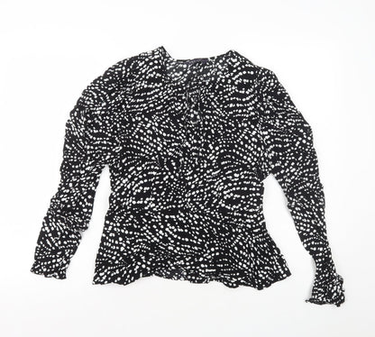 Womens UK Size 10 Marks and Spencer Black Basic Blouse