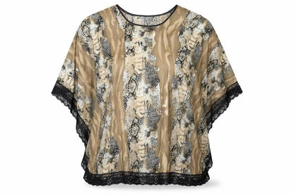 Womens UK Size One Size Preworn Multicoloured Kimono T-Shirt