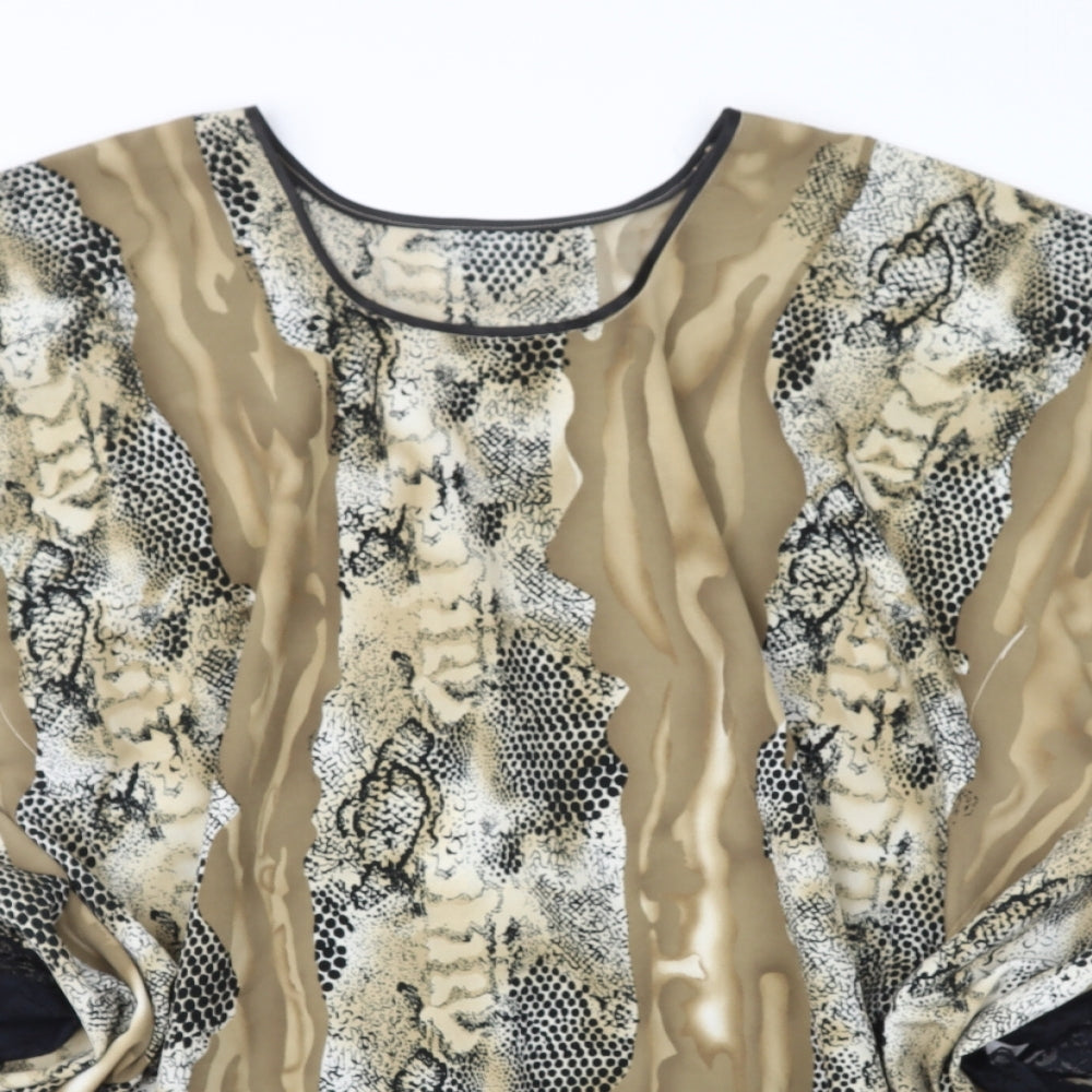Womens UK Size One Size Preworn Multicoloured Kimono T-Shirt