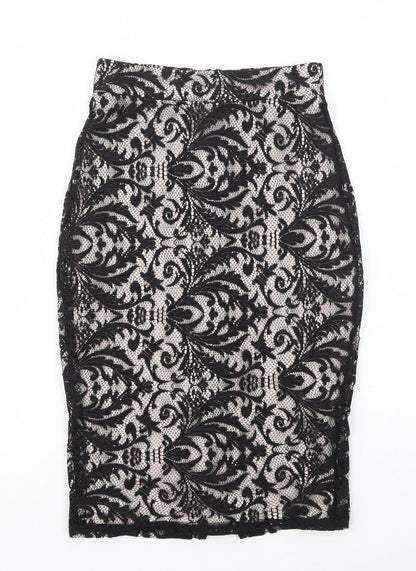 Miss Selfridge Womens Multicoloured Polyester Straight & Pencil Skirt Size 6 Zip