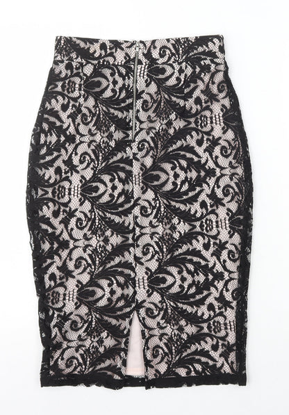 Miss Selfridge Womens Multicoloured Polyester Straight & Pencil Skirt Size 6 Zip