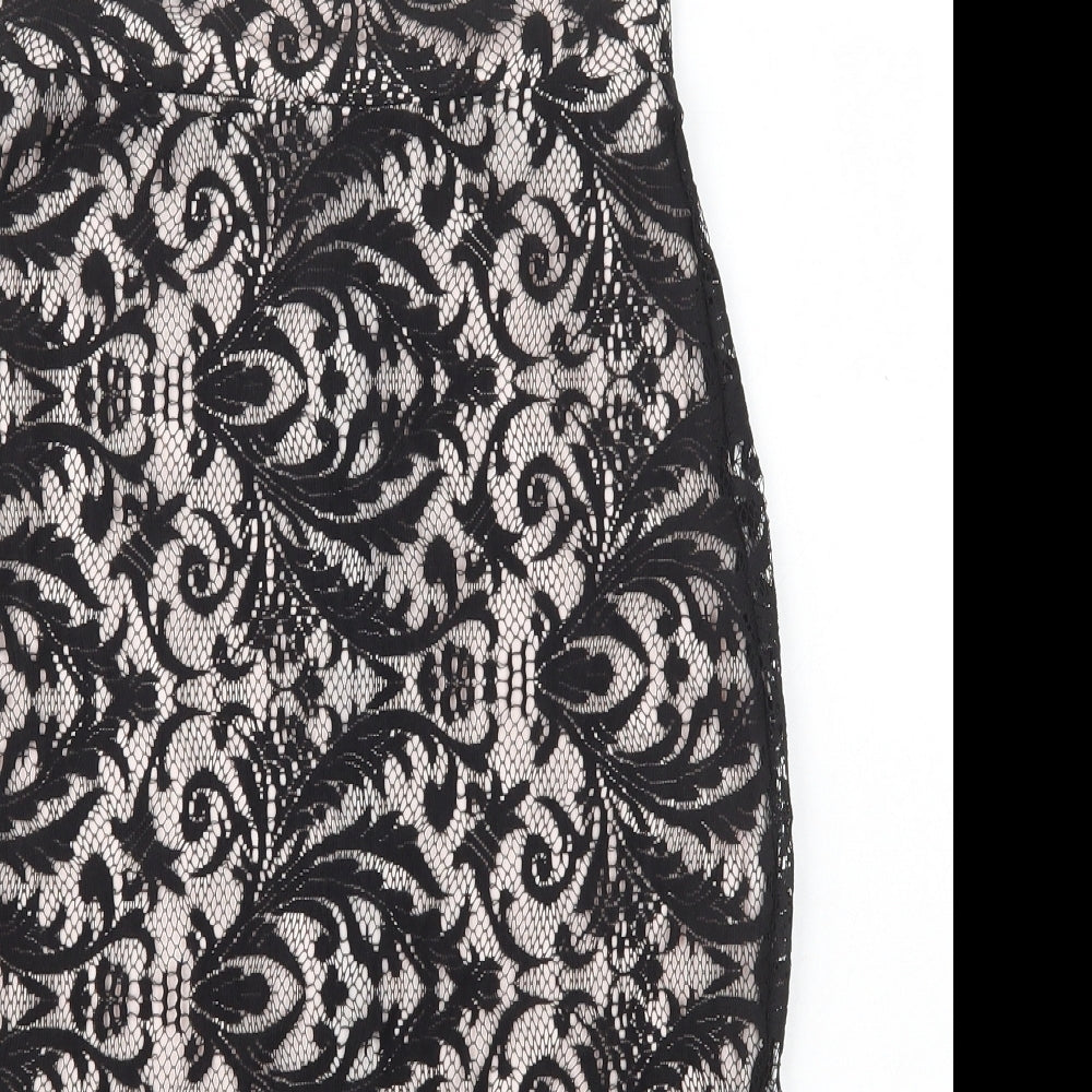 Miss Selfridge Womens Multicoloured Polyester Straight & Pencil Skirt Size 6 Zip